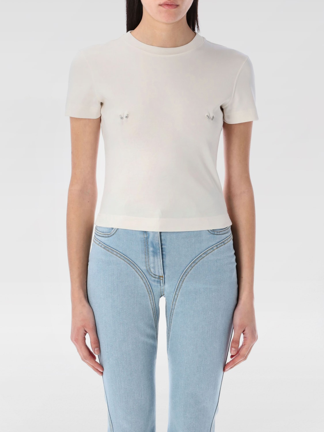 Tシャツ・カットソー MUGLER Woman T-Shirt White 25P3TS01086016 1014 MUGLER: T-shirt woman - White | Mugler t-shirt