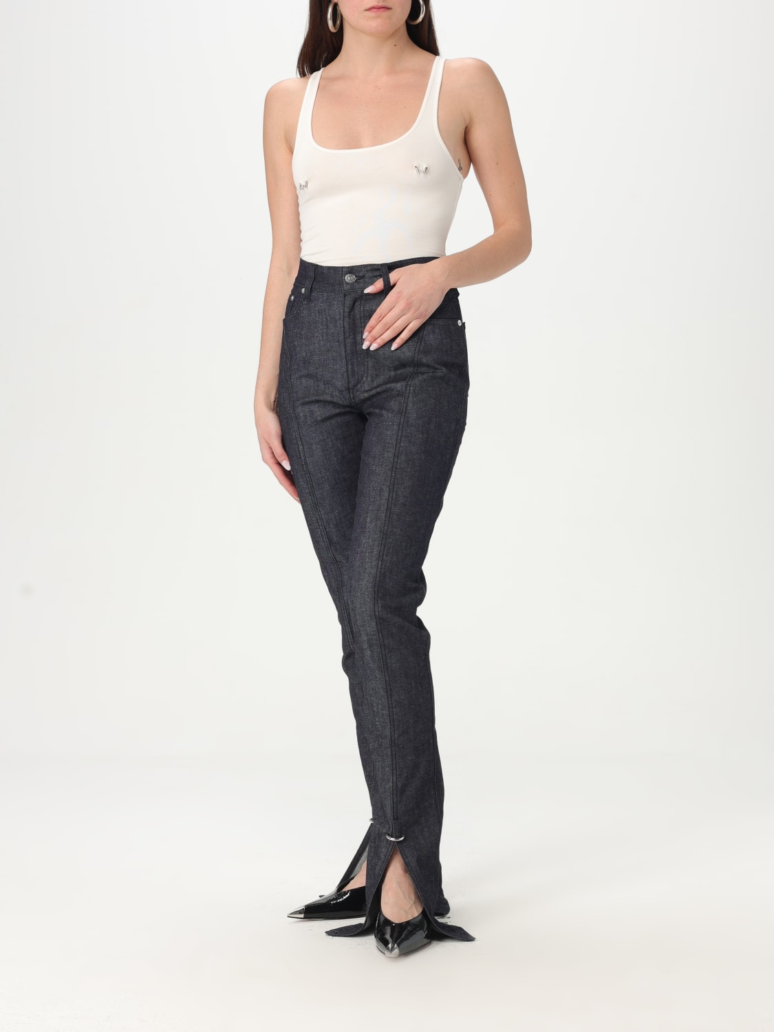 デニム・ジーパン MUGLER Woman Jeans Blue 25P6PA04962013 RD600 MUGLER: denim flared jeans - Blue | Mugler jeans