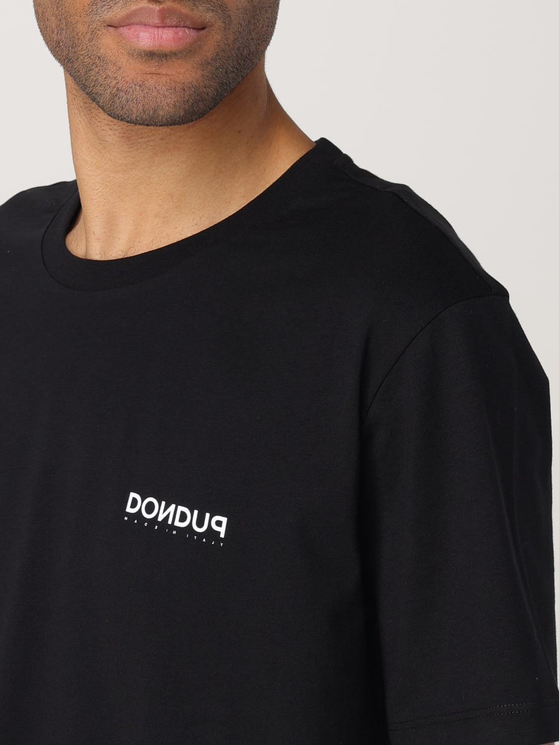 Tシャツ・カットソー DONDUP Men T-shirt Blue US198JF0309UIT8 890 DONDUP: T-shirt men - Black | Dondup t-shirt US198JF0309UIT8