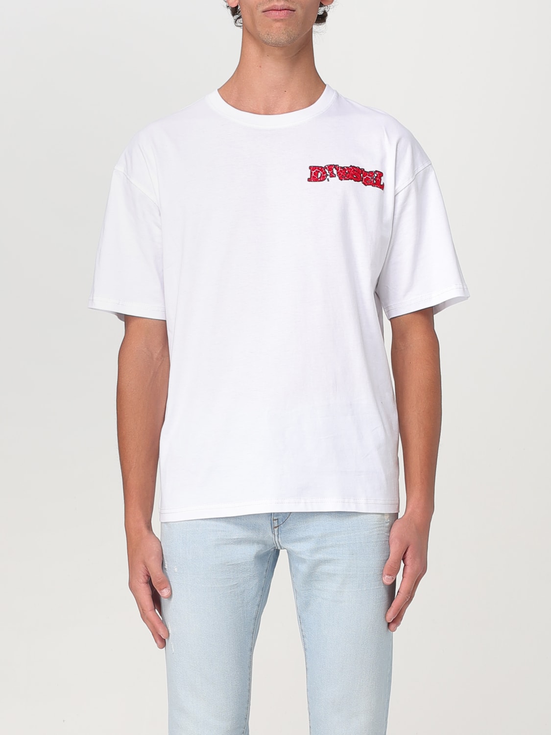 Tシャツ・カットソー DIESEL Men T-shirt White A167070QIAM 100 DIESEL：Tシャツ メンズ - ホワイト | GIGLIO.COMオンラインの