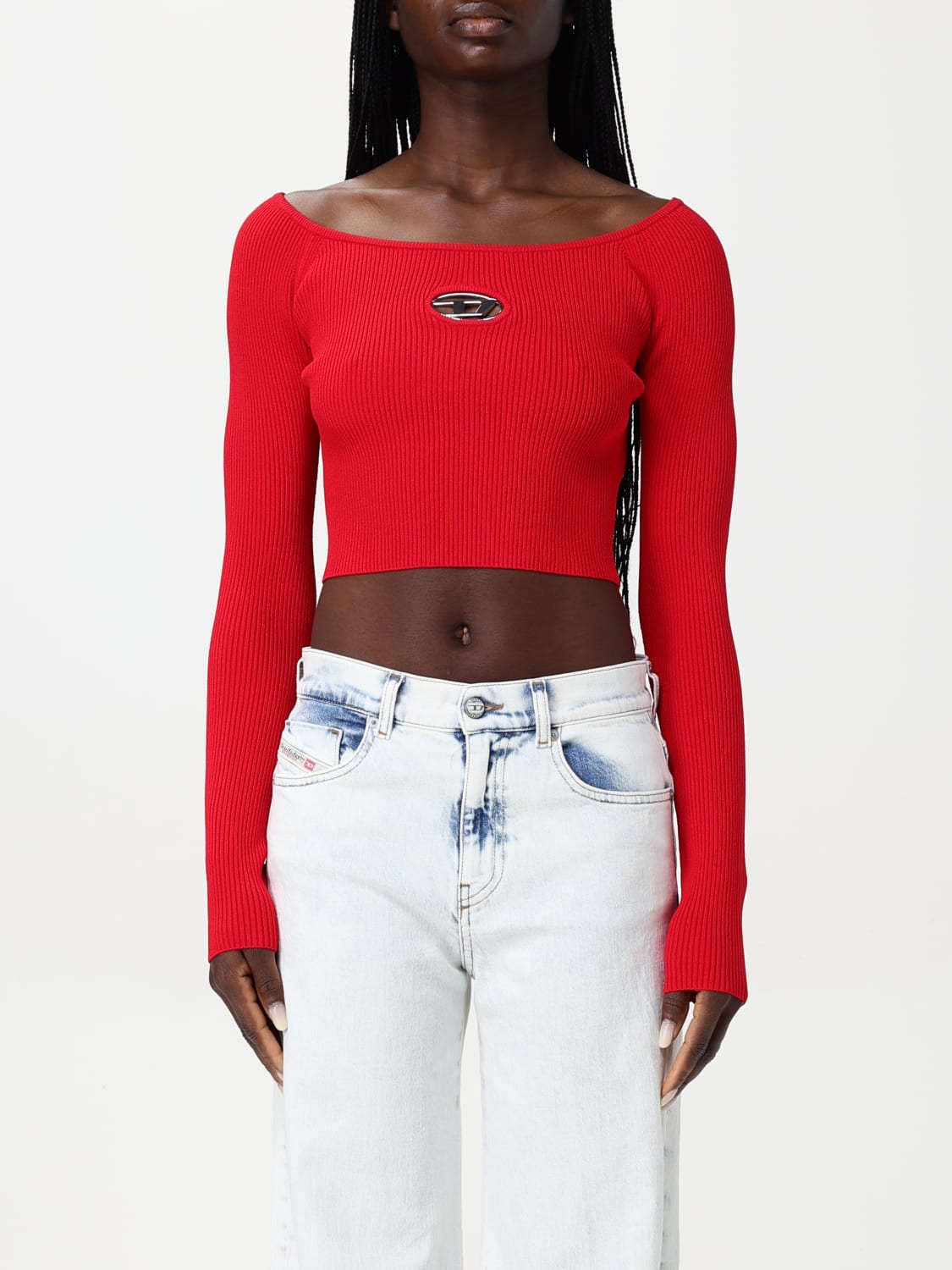 ディーゼル DIESEL レディース Tシャツ　L DIESEL｜レディース Tシャツ クロップド丈 | Rakuten Fashion