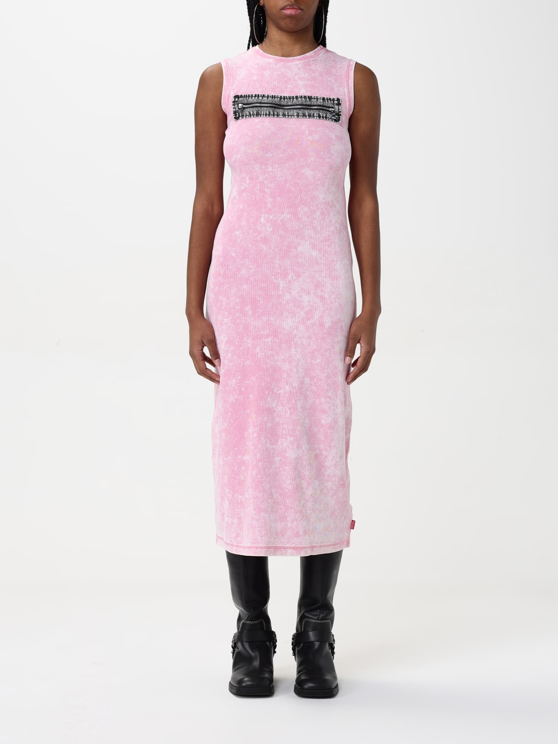ワンピース DIESEL Woman Dress Pink A176460AKBU 3DM DIESEL: Dress woman - Pink | Diesel dress A176460AKBU online