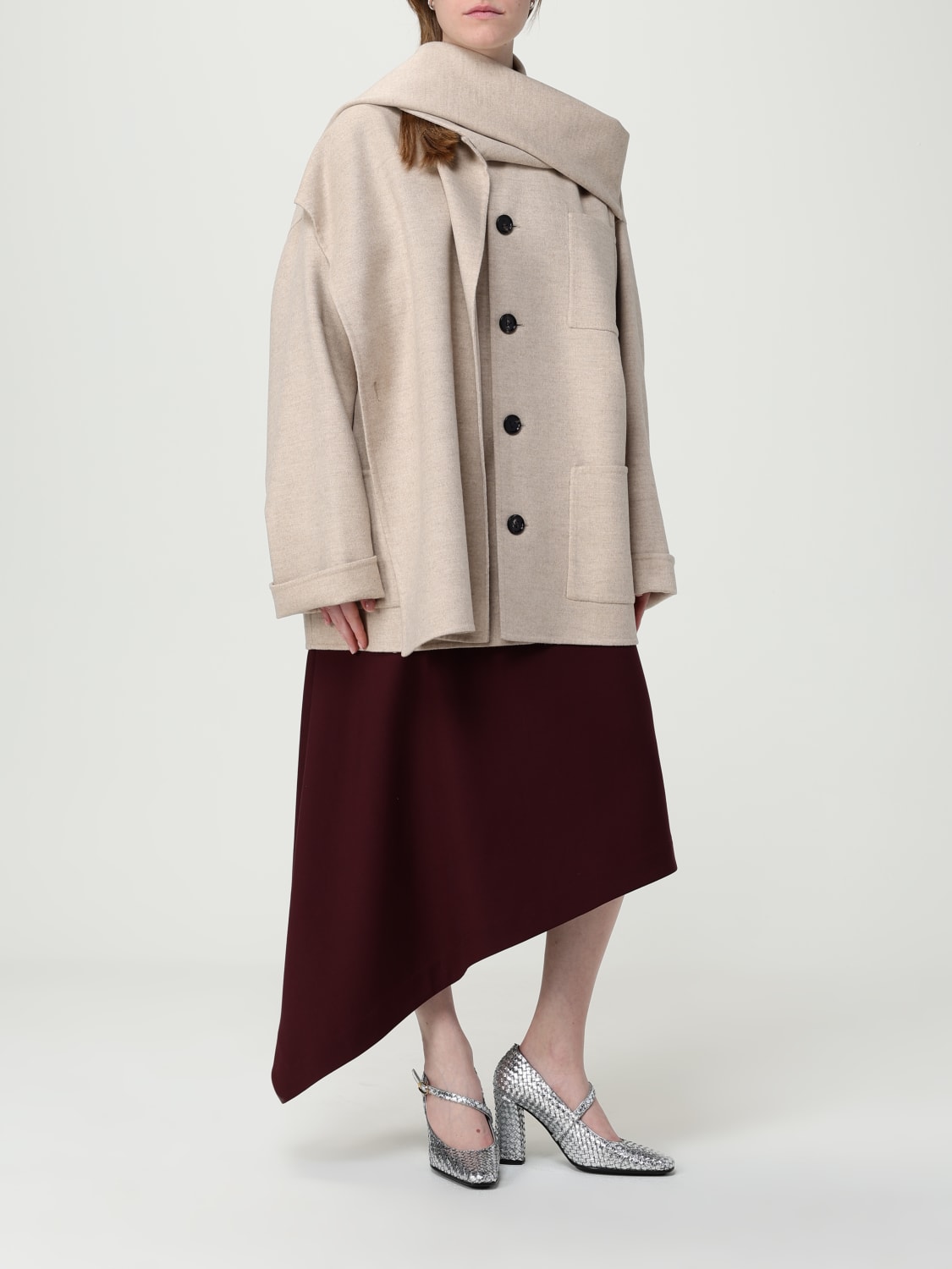 コート BOTTEGA VENETA Woman Coat Beige 781309V3000 2611 BOTTEGA VENETA: Coat woman - Beige | Bottega Veneta coat