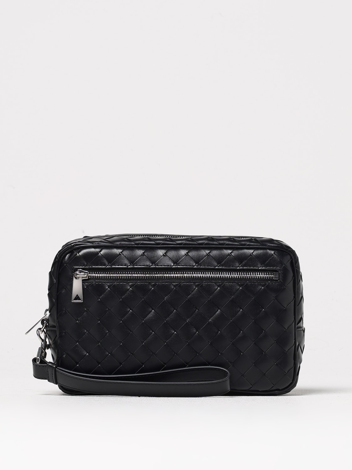 BOTTEGA VENETA PORTADOCUMENTI: Pochette Bottega Veneta in pelle intrecciata , Nero - Img 1