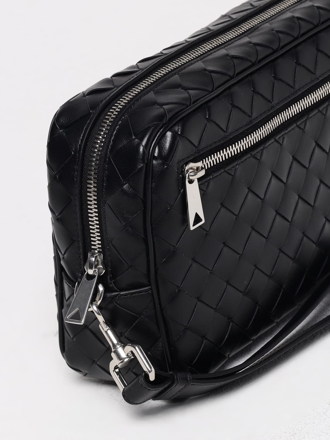 BOTTEGA VENETA PORTADOCUMENTI: Pochette Bottega Veneta in pelle intrecciata , Nero - Img 4