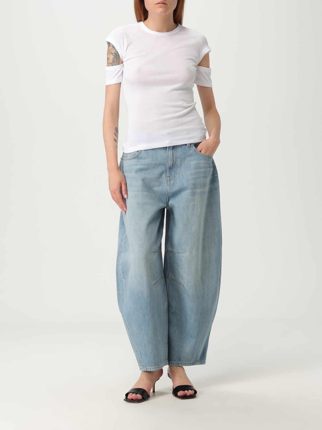 デニム・ジーパン HELMUT LANG Woman Jeans Blue O10DW204 G1W HELMUT LANG: Jeans woman - Blue | Helmut Lang jeans O10DW204