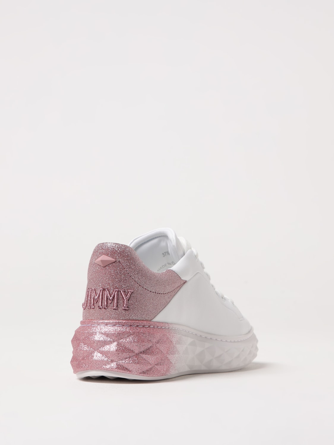 スニーカー JIMMY CHOO Women Sneakers DIAMONDMAXIFIIIVRROSE White JIMMY CHOO | Diamond Maxi Crystal Leather Women's Sneakers