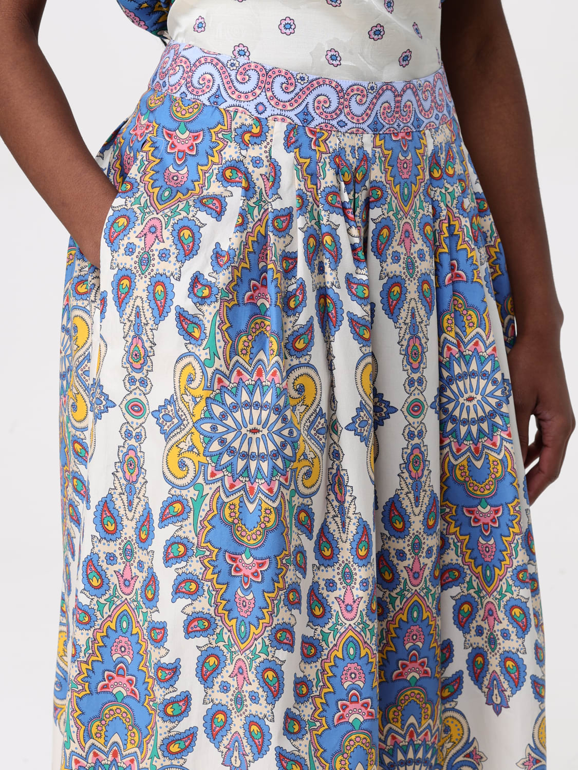 スカート ETRO Woman Skirt Gnawed Blue WRFA011299SP5B3 X0800 ETRO: Skirt woman - Gnawed Blue | Etro skirt WRFA011299SP5B3