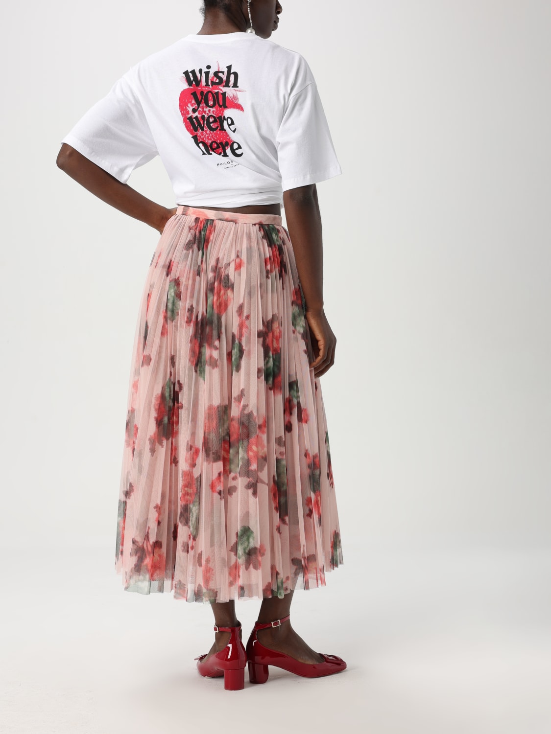 PHILOSOPHY DI LORENZO SERAFINI T-SHIRTS: T-shirt in cotone stampata Philosophy Di Lorenzo Serafini, Bianco - Img 2