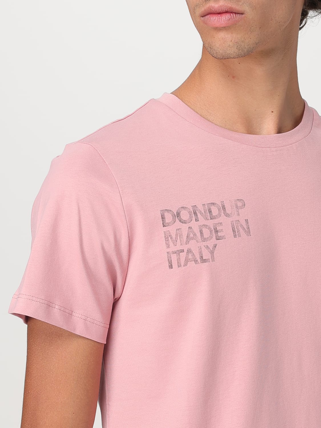 Tシャツ・カットソー DONDUP Men T-shirt Pink US198JF0309UIT3 533 DONDUP: T-shirt men - Pink | Dondup t-shirt US198JF0309UIT3