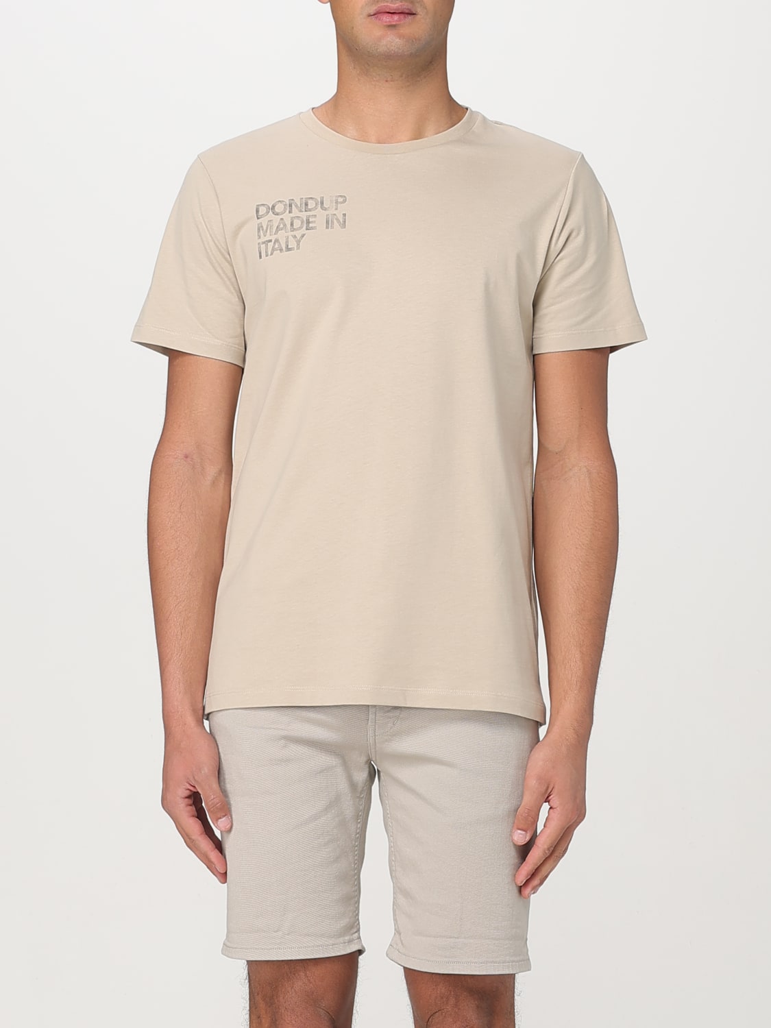 Tシャツ・カットソー DONDUP Men T-shirt Beige US198JF0309UIT3 010 DONDUP: T-shirt men - Beige | Dondup t-shirt US198JF0309UIT3