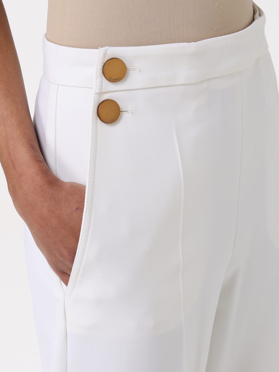 パンツ MAX MARA Woman Pants White 2511131031600 001 MAX MARA: Pants woman - White | Max Mara pants 2511131031600