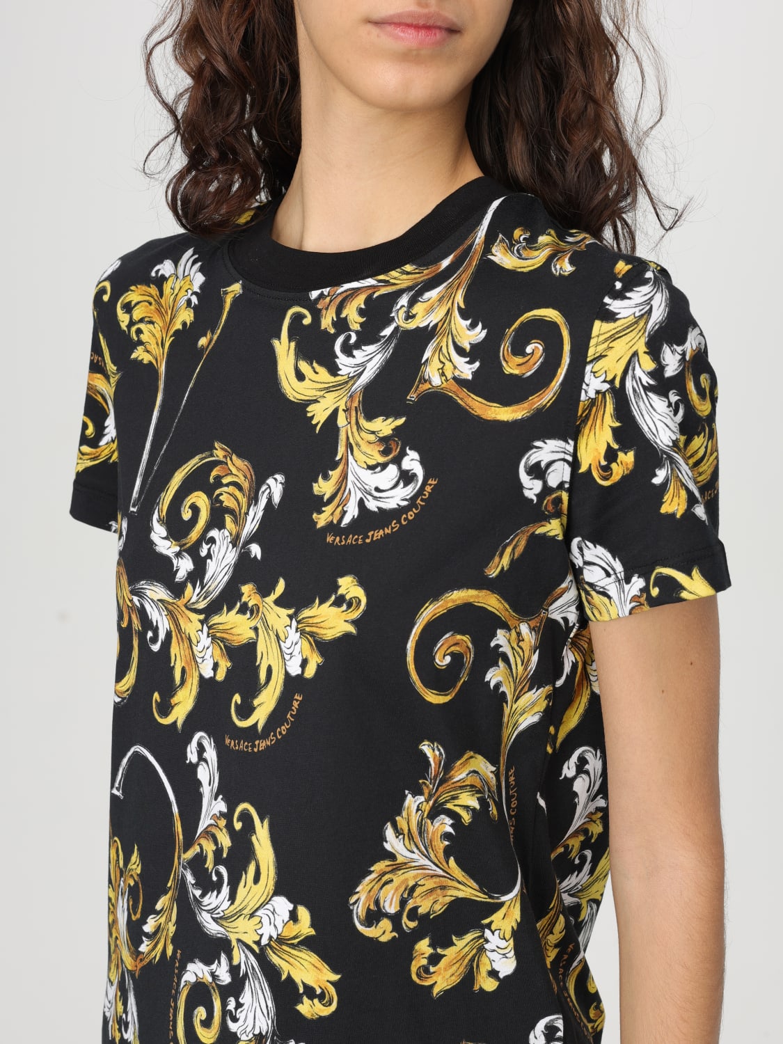 VERSACE JEANS COUTURE: T-shirt woman - Black | Versace Jeans