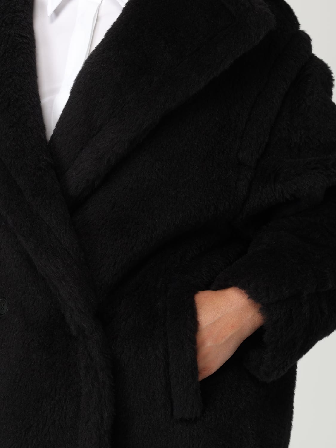 MAX MARA: Jacket woman - Black | Max Mara fur coats