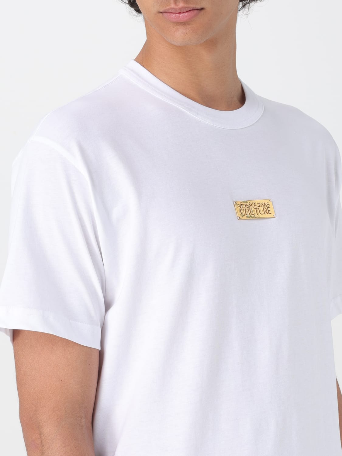 Tシャツ・カットソー VERSACE Men T Shirts 78GAHT08CJ00TG03 White VERSACE JEANS COUTURE: T-shirt men - White | Versace Jeans