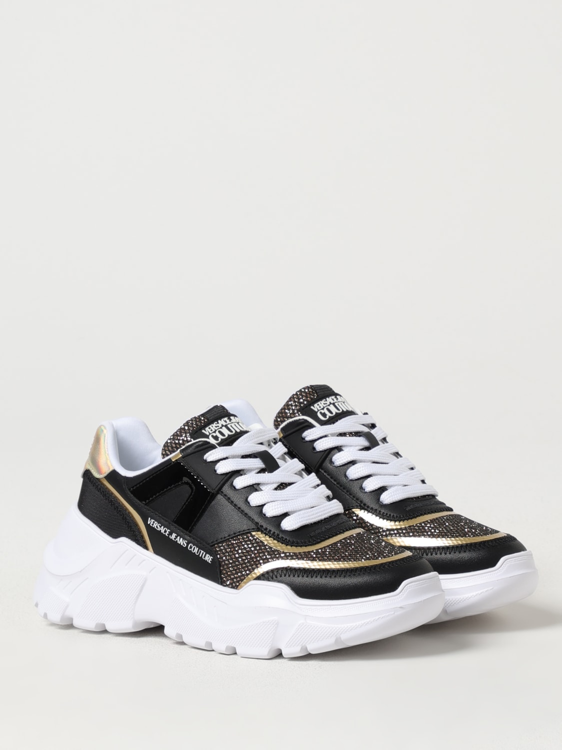 VERSACE JEANS COUTURE SNEAKERS: Shoes woman Versace Jeans Couture, Black - Img 2