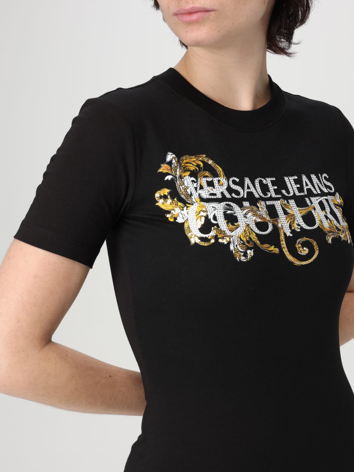 VERSACE JEANS COUTURE: Dress woman - Black | Versace Jeans