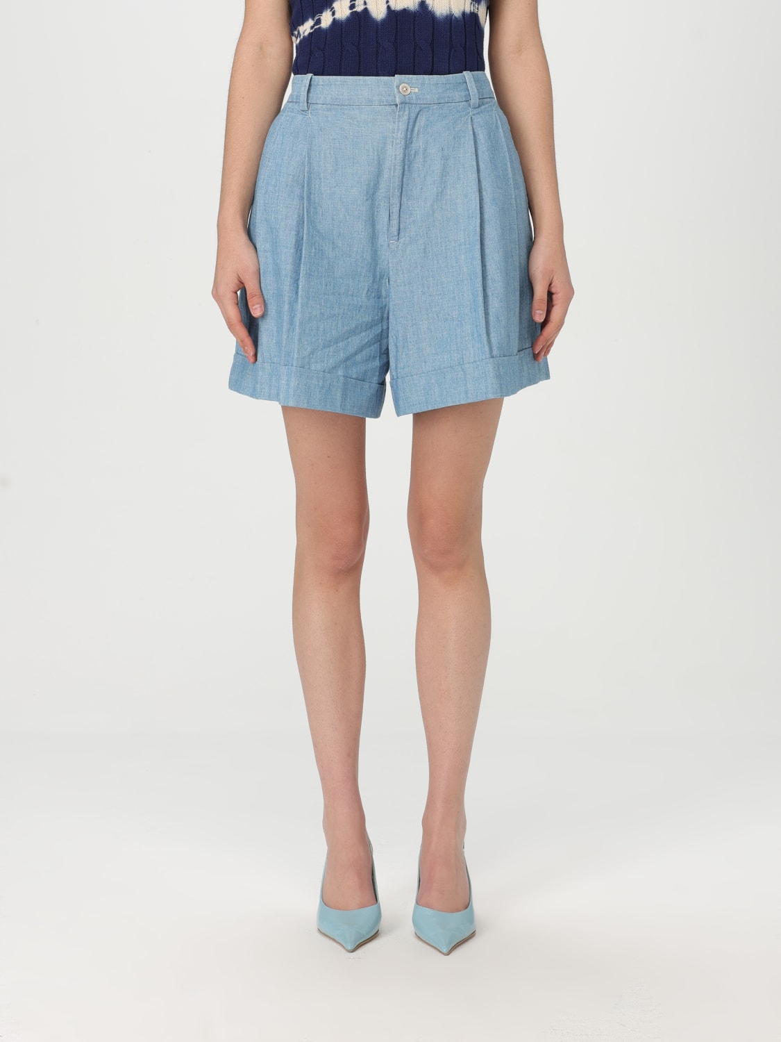 ショートパンツ POLO RALPH LAUREN Woman Short Blue 211959939 001 POLO RALPH LAUREN：ショートパンツ レディース - ブルー