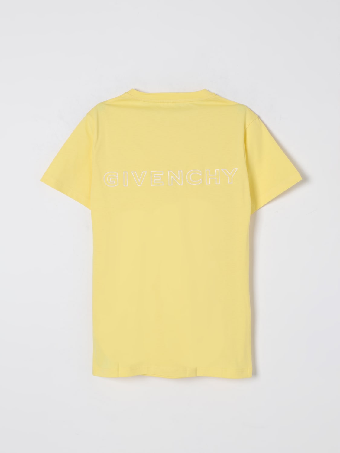 GIVENCHY T-SHIRT: T-shirt in cotone con logo Givenchy, Giallo - Img 2