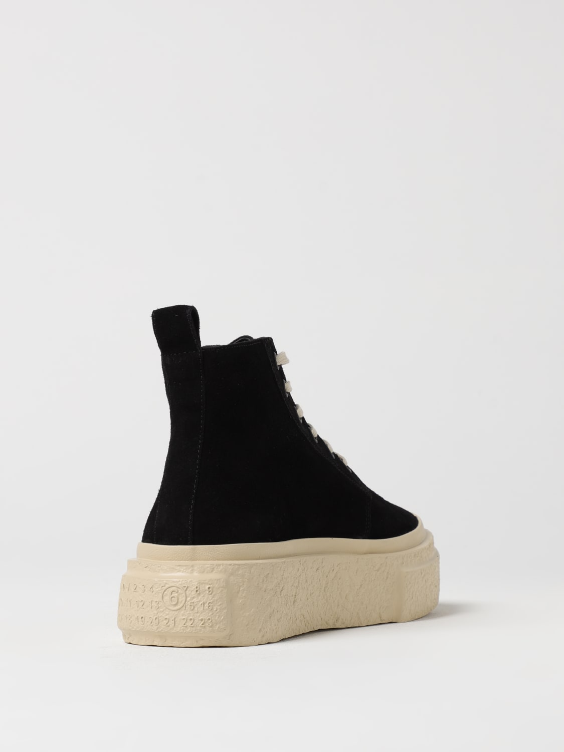 MM6 MAISON MARGIELA SNEAKERS: Sneakers MM6 Maison Margiela in camoscio , Nero - Img 3