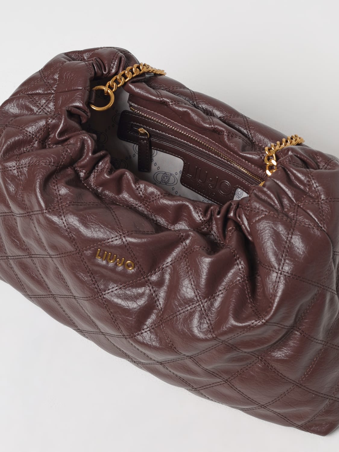 ショルダーバッグ・ポシェット LIU JO Women Shoulder Bags AA5062E0914 22222 Black LOGO SHOULDER BAG AA5062E0914/22222 | Bruna Rosso