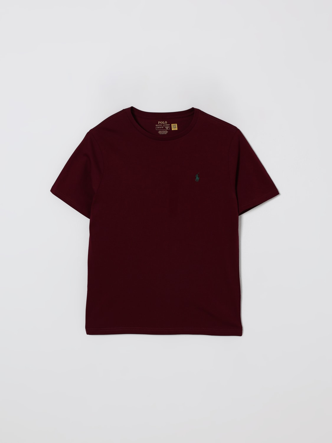 POLO RALPH LAUREN T-SHIRT: T-shirt kids Polo Ralph Lauren, Burgundy - Img 1