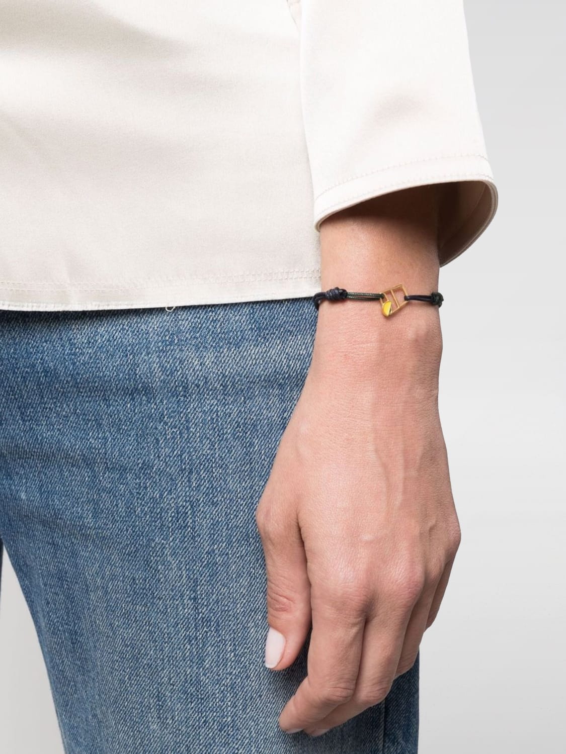 ALIITA GIOIELLI: Bracciale Tequila Aliita in oro 9kt smaltato e cotone , Giallo - Img 3