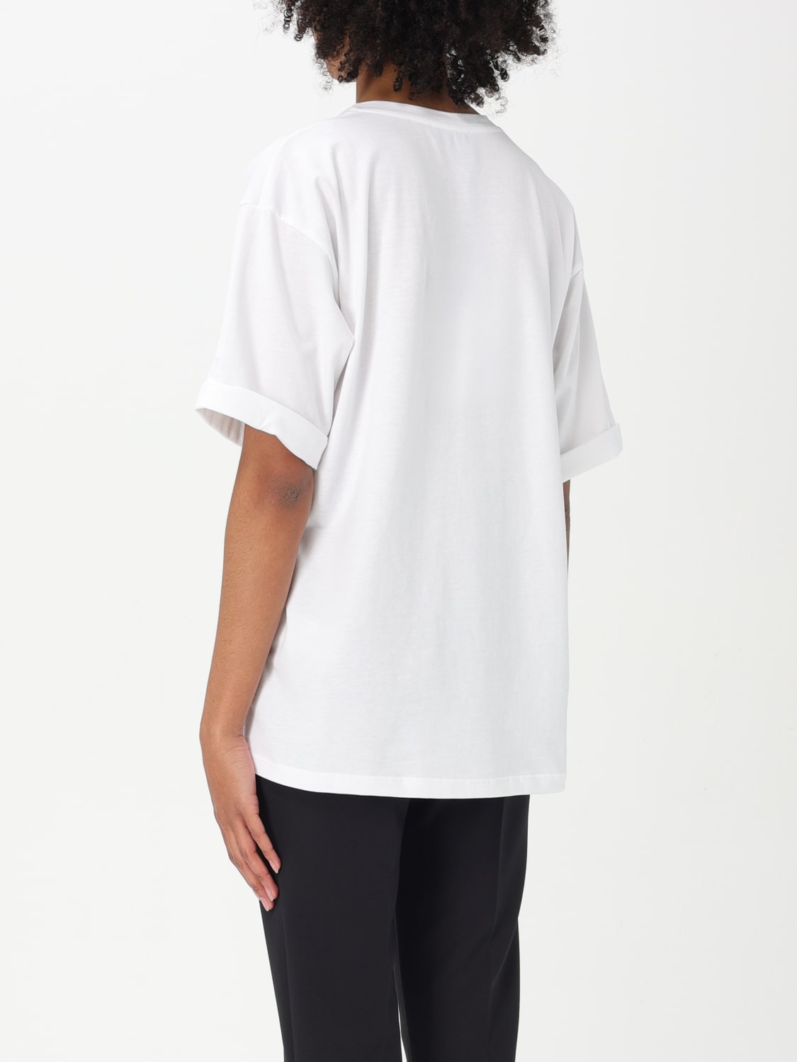 【Elisabetta Franchi】ロゴパッチ付きジャージーTシャツ T-shirt in jersey con patch logo Elisabetta Franchi