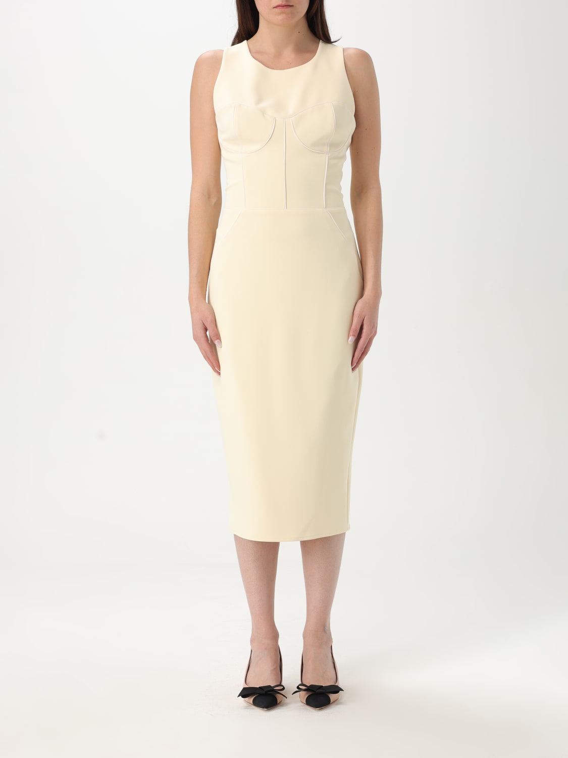 ワンピース ELISABETTA FRANCHI Woman Dress Yellow AB724 DL1 ELISABETTA FRANCHI: Dress woman - Yellow | Elisabetta