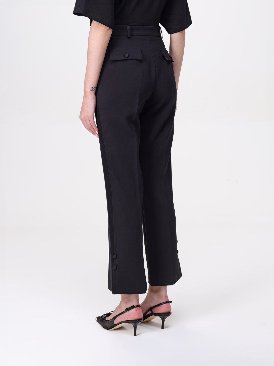 ELISABETTA FRANCHI: Pants woman - Black | Elisabetta Franchi