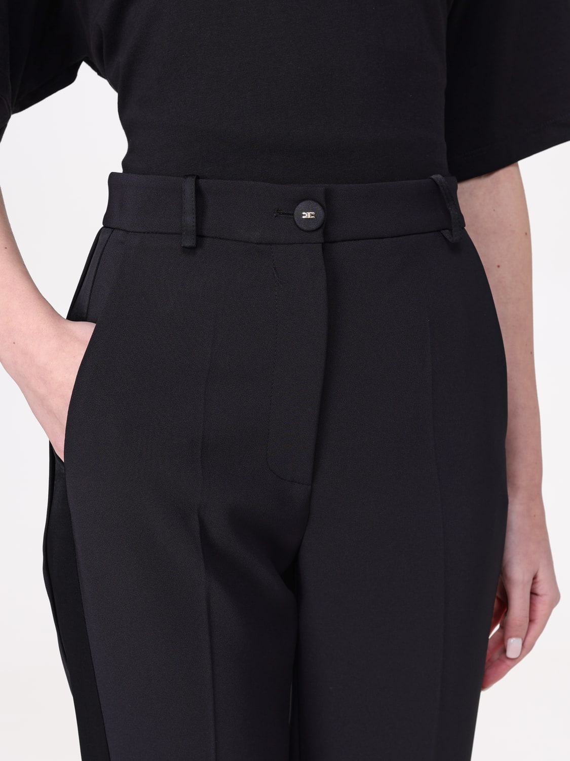 パンツ ELISABETTA FRANCHI Woman Pants Black PA086 110 ELISABETTA FRANCHI: Pants woman - Black | Elisabetta Franchi