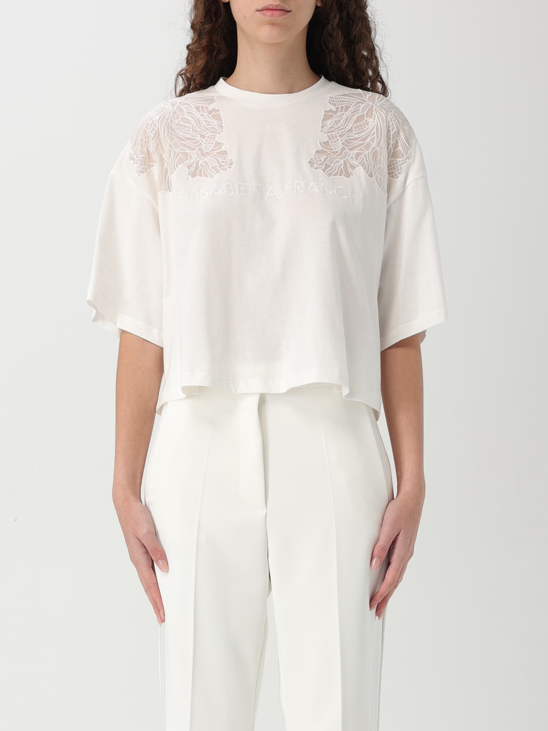 ELISABETTA FRANCHI T-SHIRT: T-shirt woman Elisabetta Franchi, White - Img 1