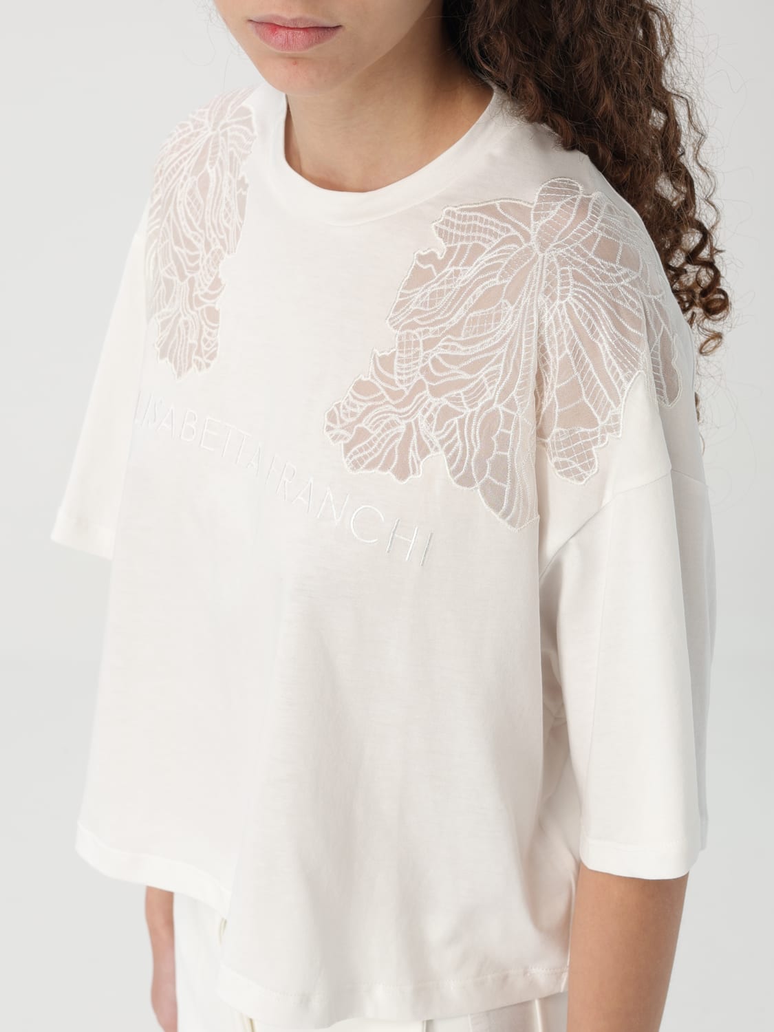 ELISABETTA FRANCHI T-SHIRT: T-shirt woman Elisabetta Franchi, White - Img 3