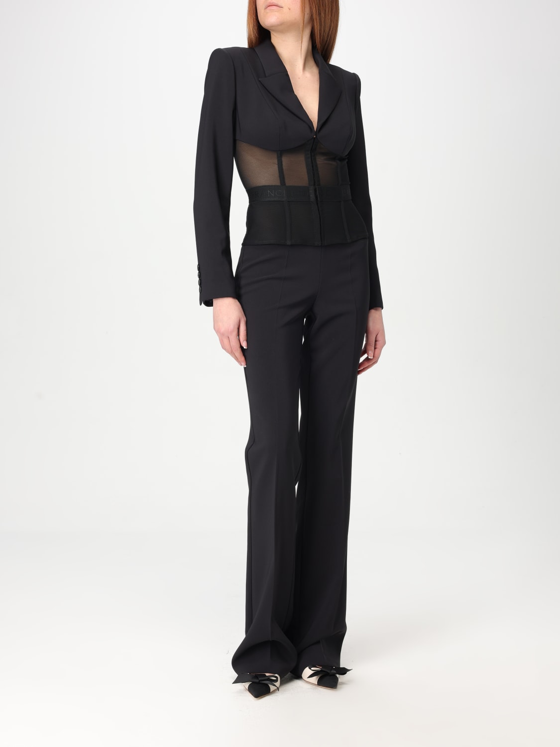 ELISABETTA FRANCHI: Pants woman - Black | Elisabetta Franchi
