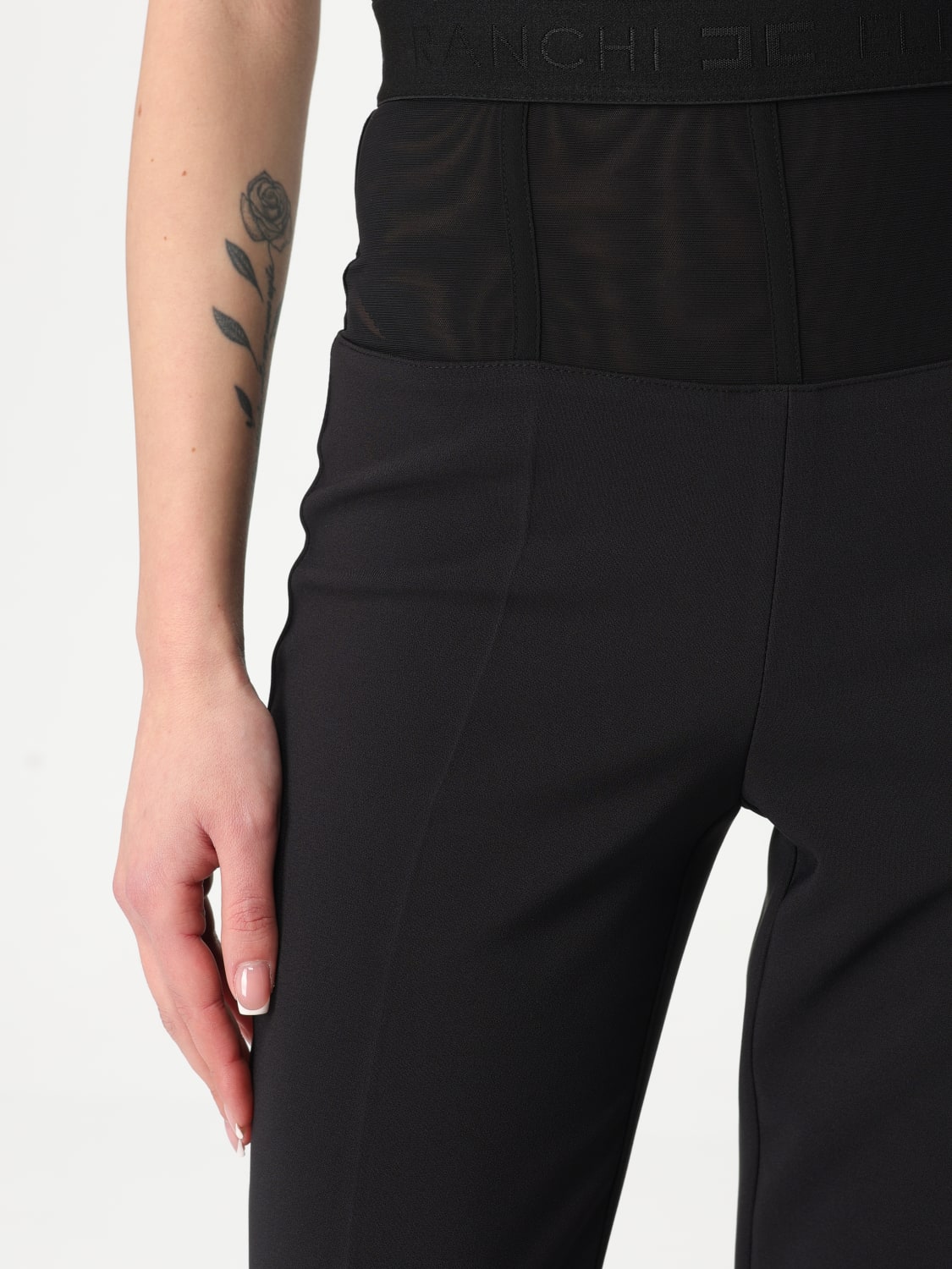 ELISABETTA FRANCHI: Pants woman - Black | Elisabetta Franchi