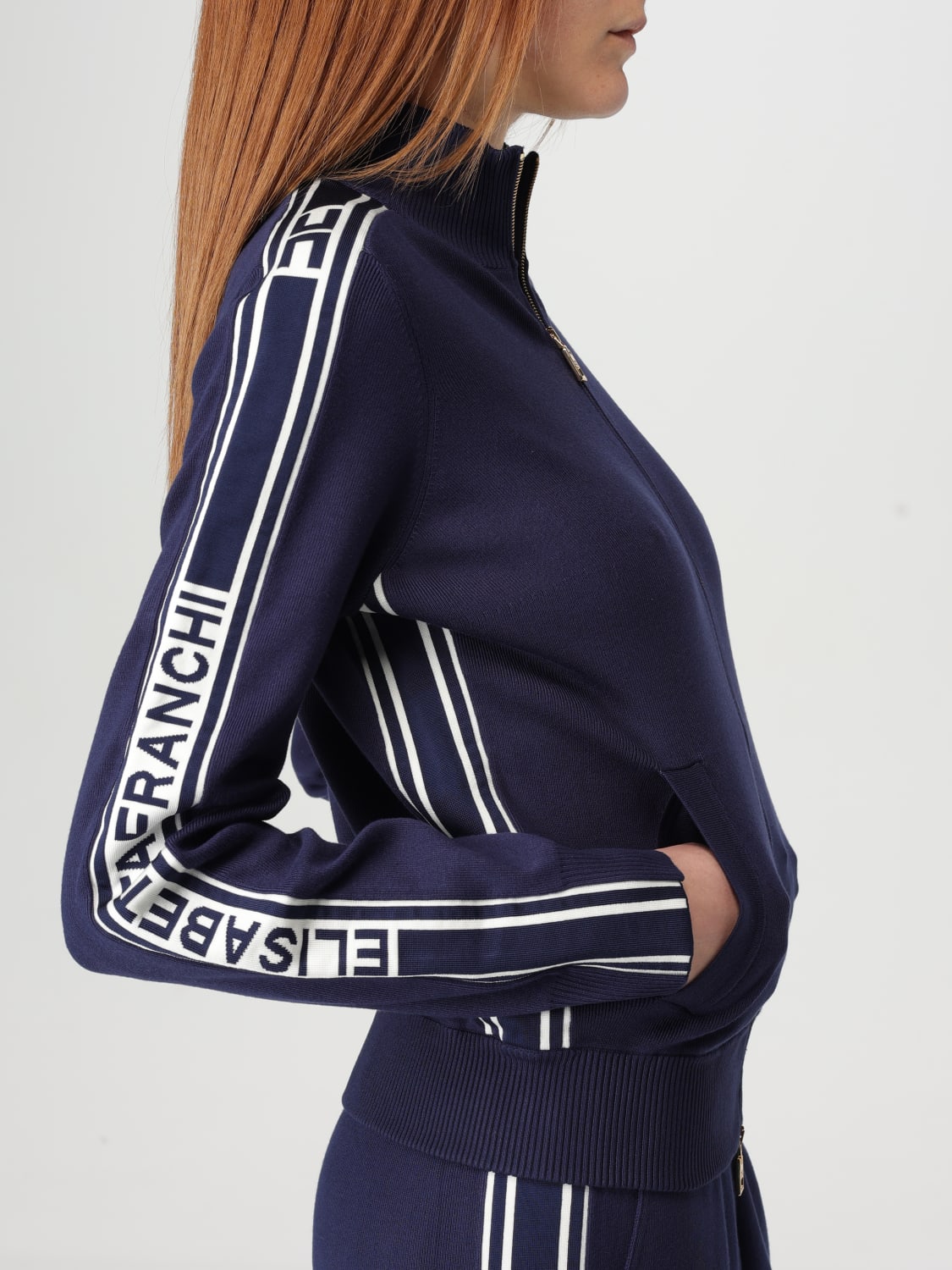 ELISABETTA FRANCHI SWEATSHIRT: Sweater woman Elisabetta Franchi, Blue - Img 5