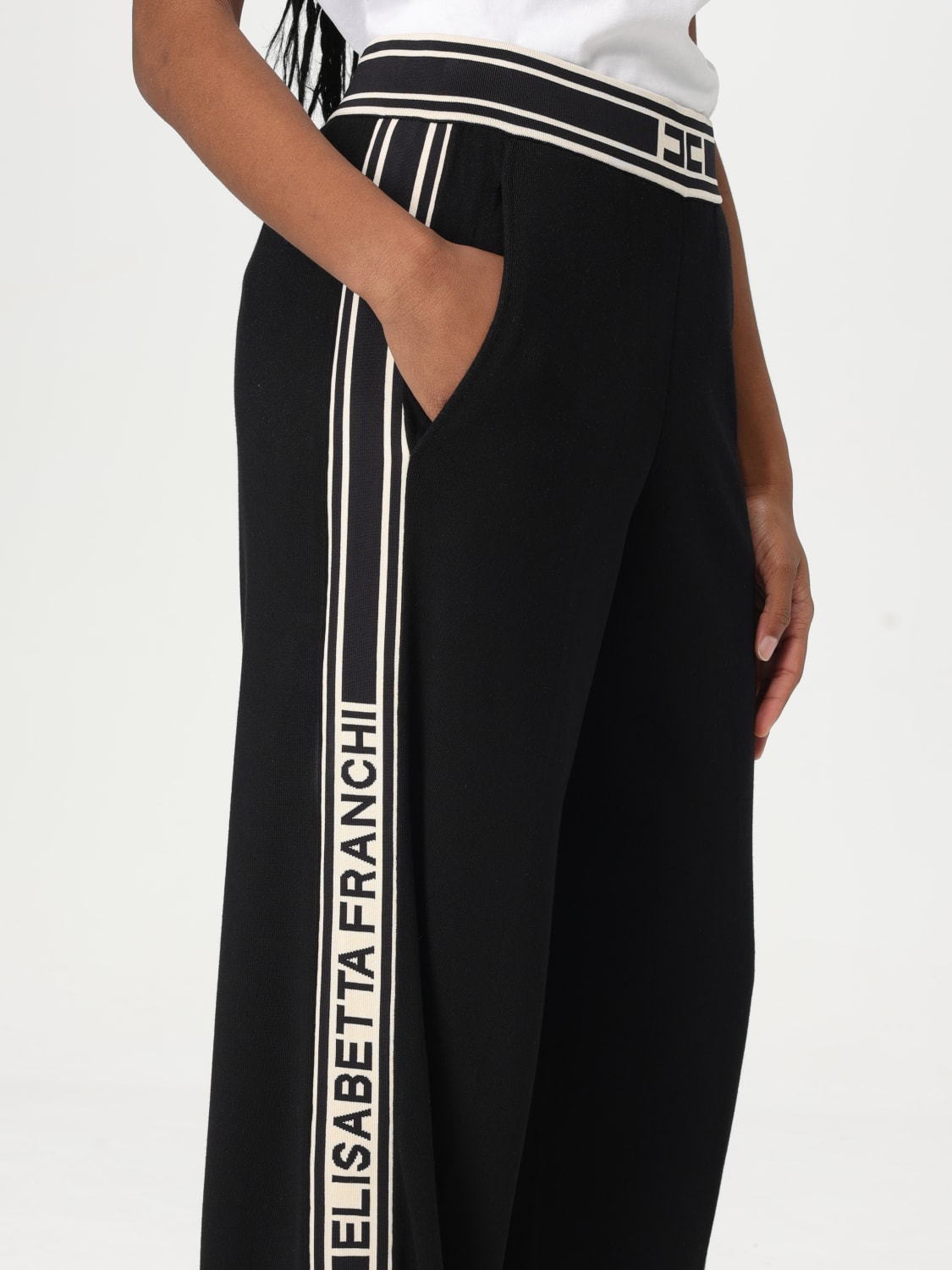 パンツ ELISABETTA FRANCHI Woman Pants Black KP65S 685 ELISABETTA FRANCHI: Pants woman - Black | Elisabetta Franchi