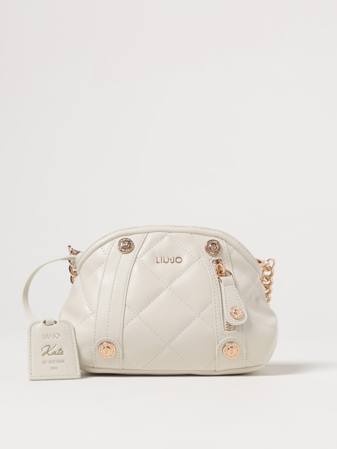 LIU JO BORSA MINI: Borsa a tracolla Kate Liu Jo in pelle sintetica matelassè , Bianco - Img 1