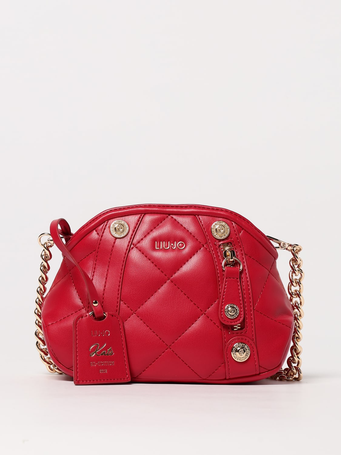 LIU JO BORSA MINI: Borsa a tracolla Kate Liu Jo in pelle sintetica matelassè , Rosso - Img 1