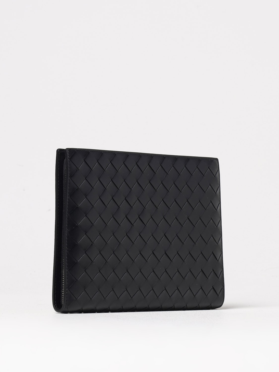 BOTTEGA VENETA PORTADOCUMENTI: Clutch Bottega Veneta in pelle intrecciata , Nero - Img 3