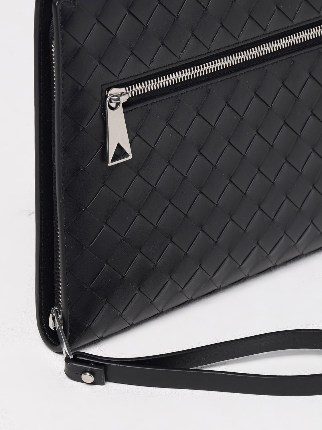 BOTTEGA VENETA PORTADOCUMENTI: Clutch Bottega Veneta in pelle intrecciata , Nero - Img 4