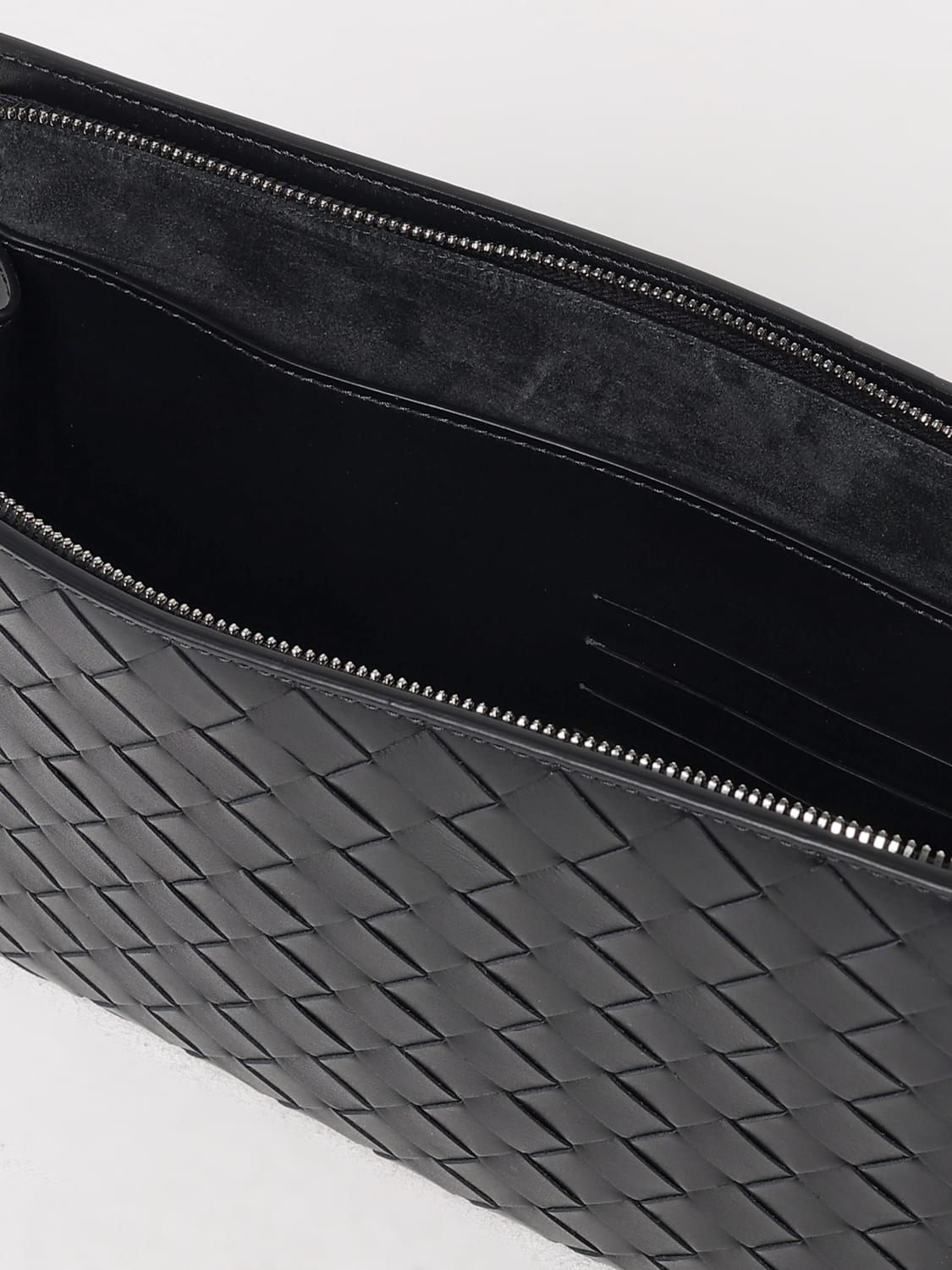 BOTTEGA VENETA PORTADOCUMENTI: Clutch Bottega Veneta in pelle intrecciata , Nero - Img 5