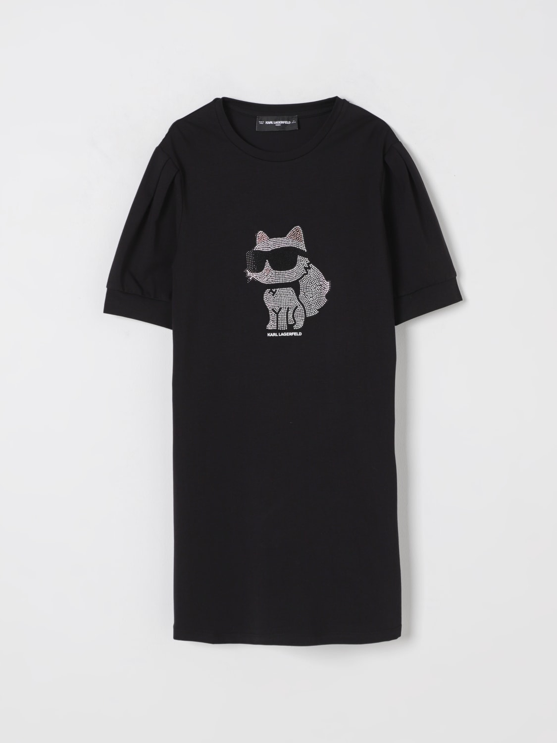 KARL LAGERFELD KLEID: Kleid kinder Karl Lagerfeld, Schwarz - Img 1