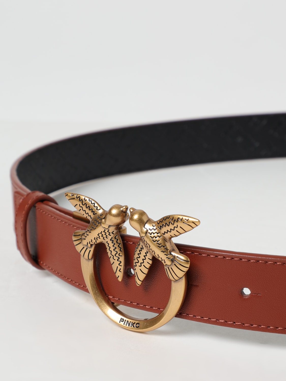 PINKO CINTURA: Cintura Pinko reversibile in pelle , Marrone - Img 3