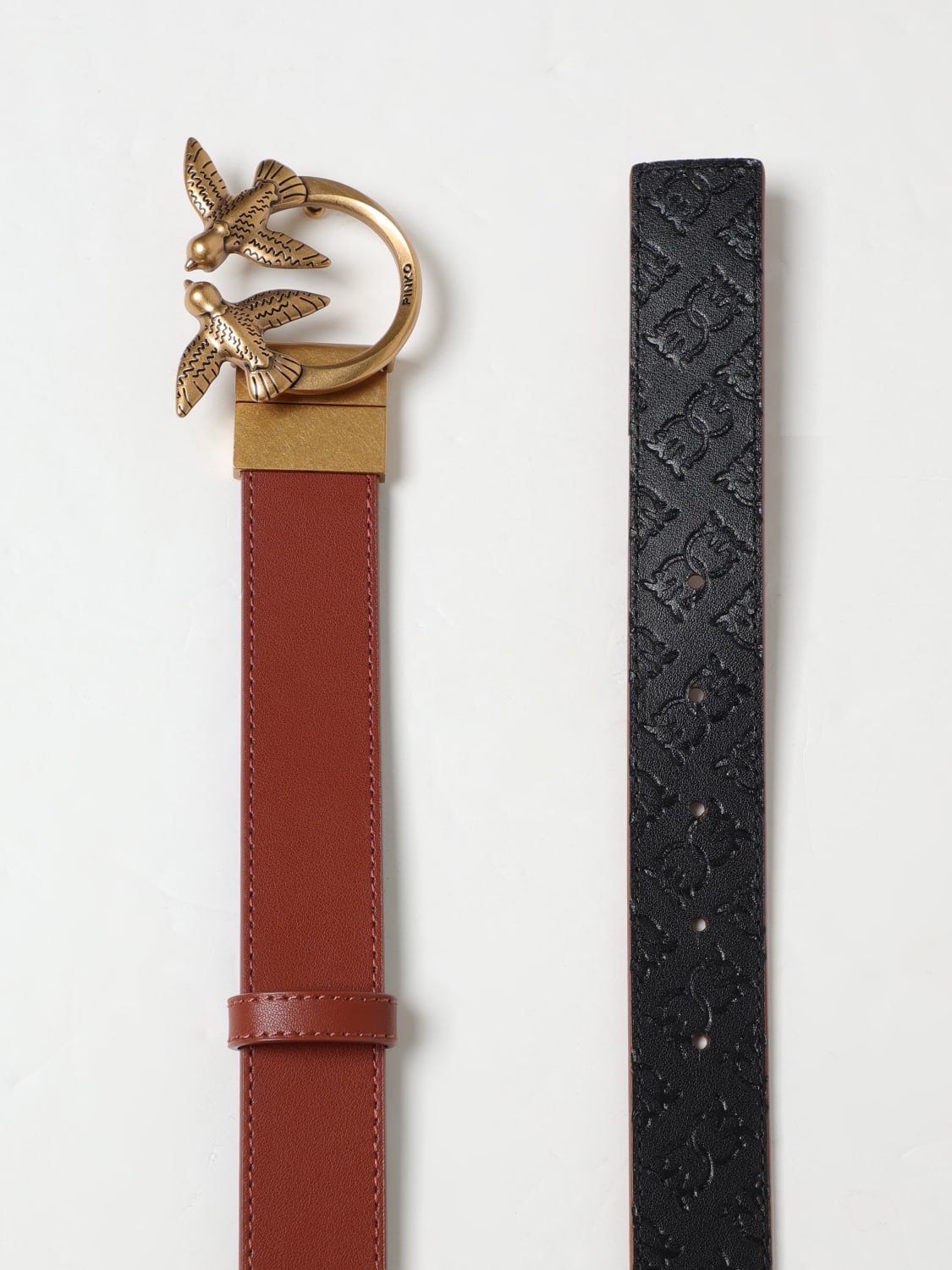 PINKO CINTURA: Cintura Pinko reversibile in pelle , Marrone - Img 4