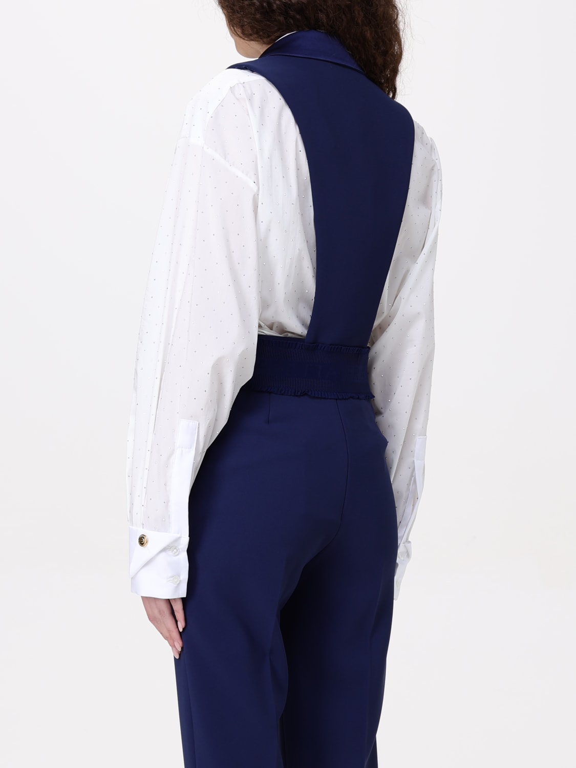 アウターその他 ELISABETTA FRANCHI Woman Waistcoat Blue GL002 DC8 ELISABETTA FRANCHI: Waistcoat woman - Blue | Elisabetta