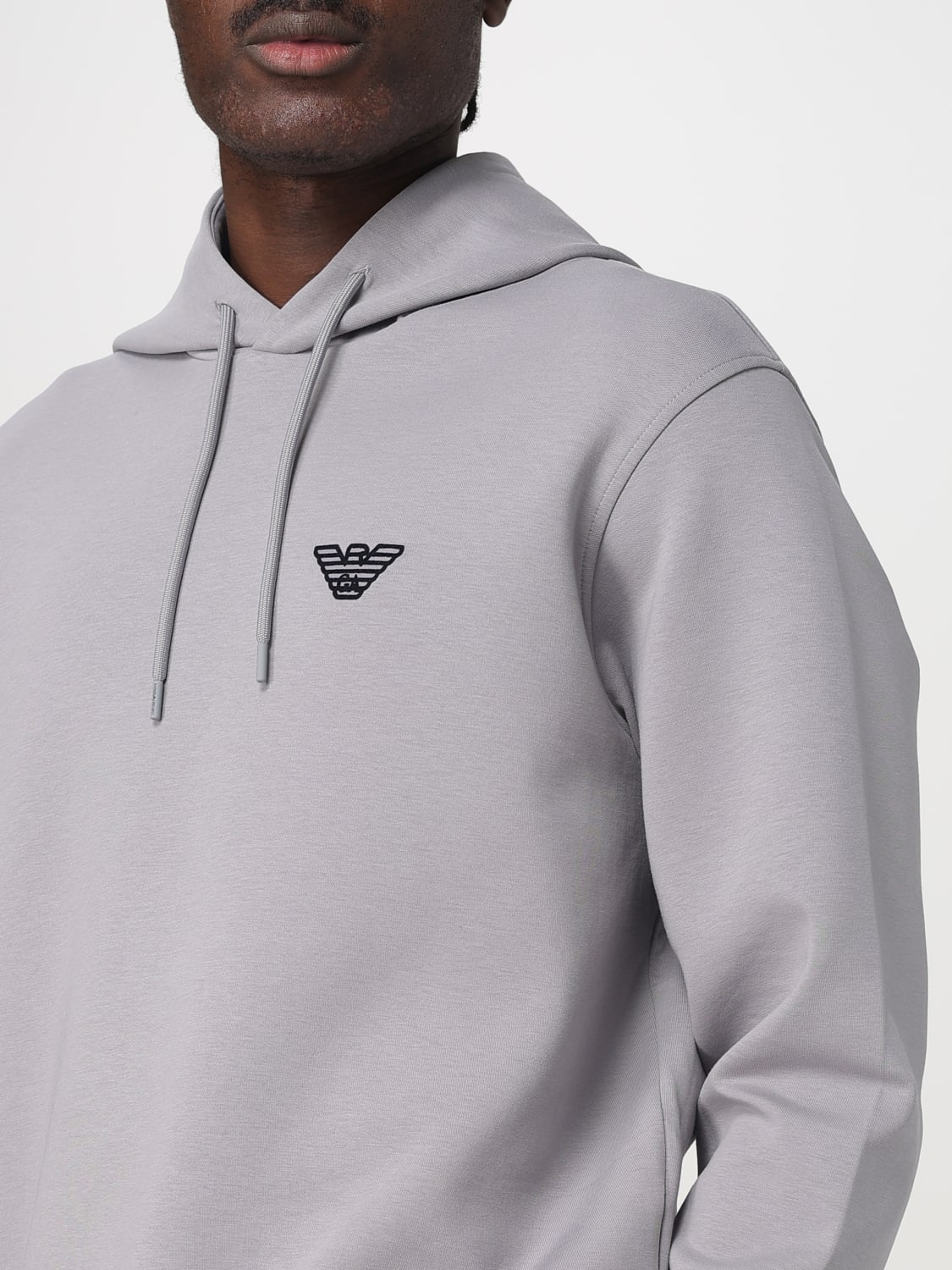 EMPORIO ARMANI SWEATSHIRT: Pullover herren Emporio Armani, Grau - Img 4
