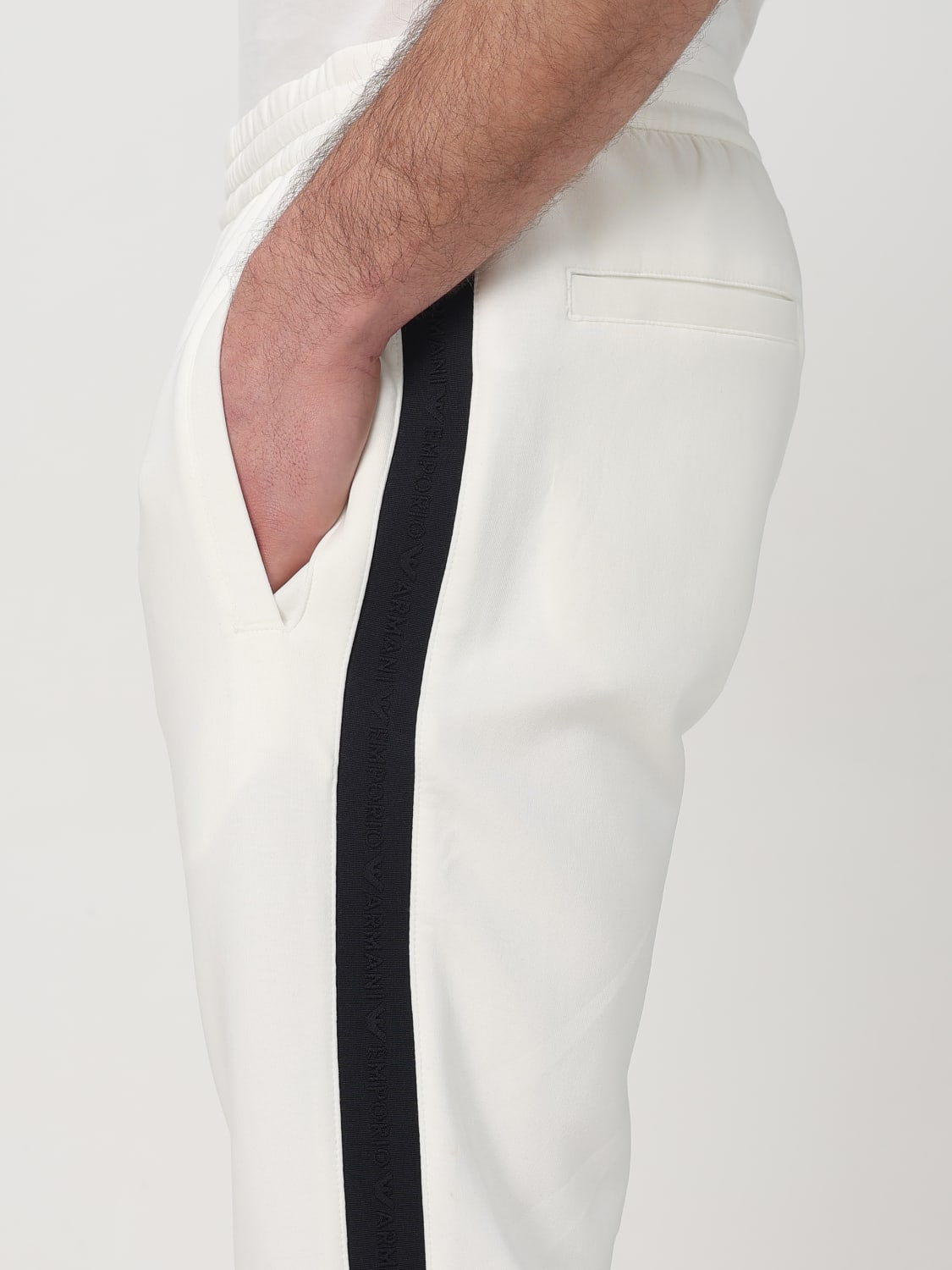 EMPORIO ARMANI PANTS: Pants men Emporio Armani, White - Img 4