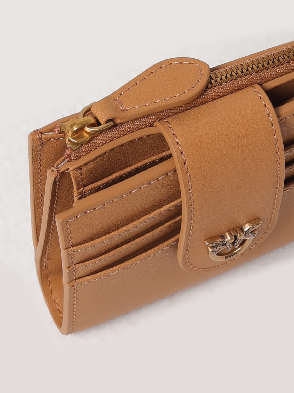 PINKO WALLET: Wallet woman Pinko, Brown - Img 4