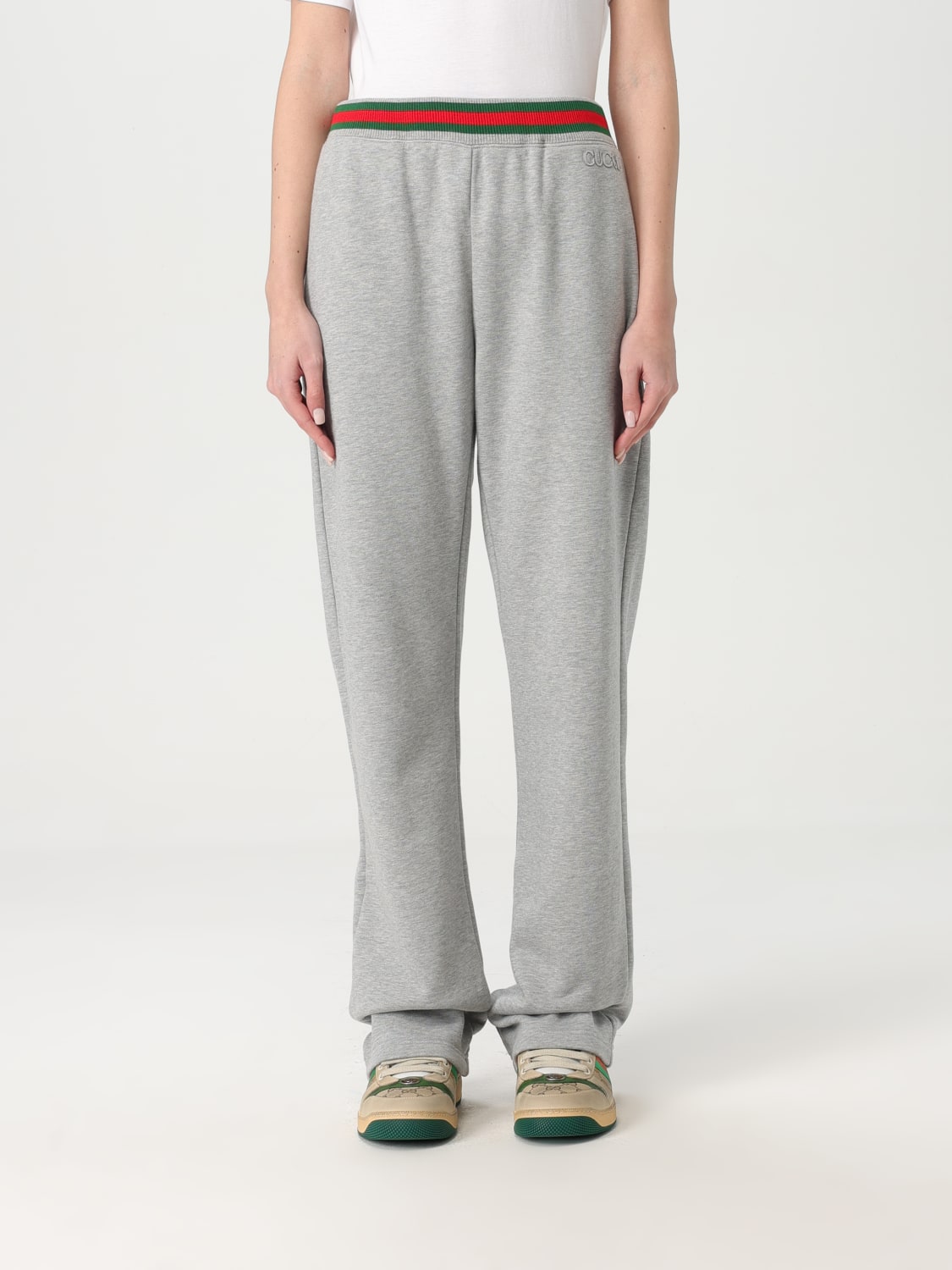 パンツ GUCCI Woman Pants Grey 813653XJG09 1056 GUCCI: Pants woman - Grey | Gucci pants 813653XJG09 online